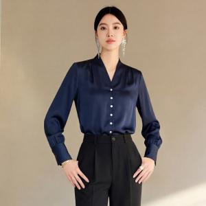 BLOUSE SUIT 1024B008 ( WHITE & NAVY)