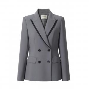 AISION TWO COLORS STITCHED COLLAR BLAZER