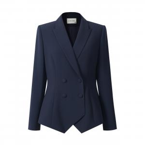 AISION PEAK LAPEL  DOUBLE BREASTED BLAZER 