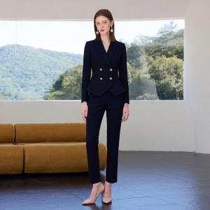PANTS SUIT CP2753 ( BLACK , NAVY)